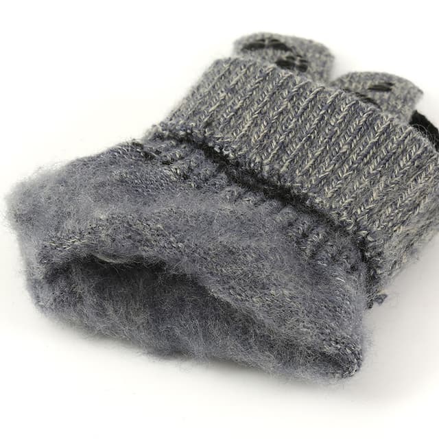 Varme touch-handsker vinterhandsker Grå/sort (one-size)