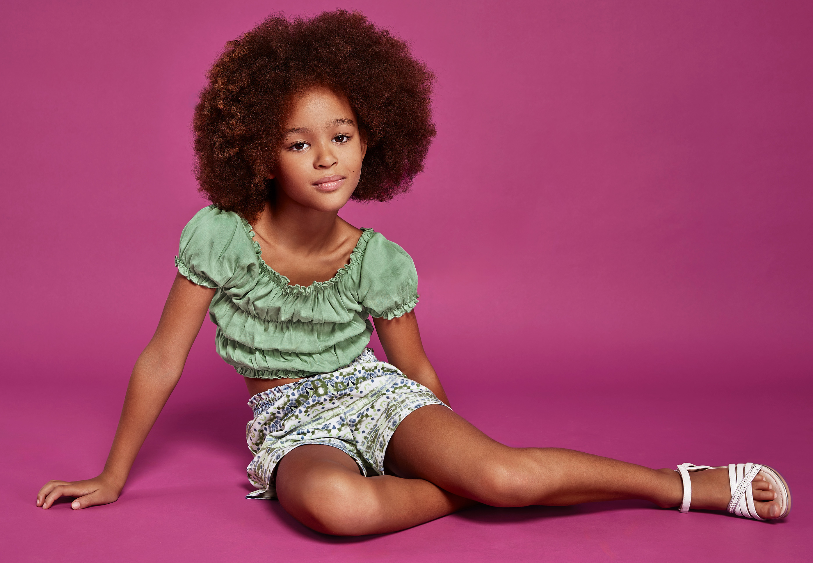 Conjunto de algodão de alta qualidade com duas peças para meninas.