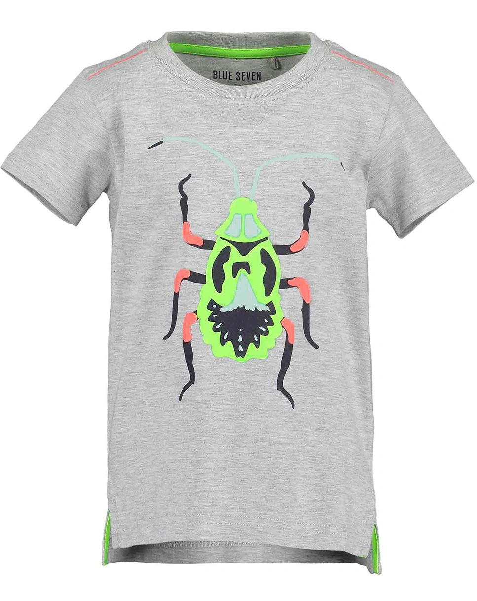 T-Shirt BUG - GLOW IN THE DARK in nebel meliert