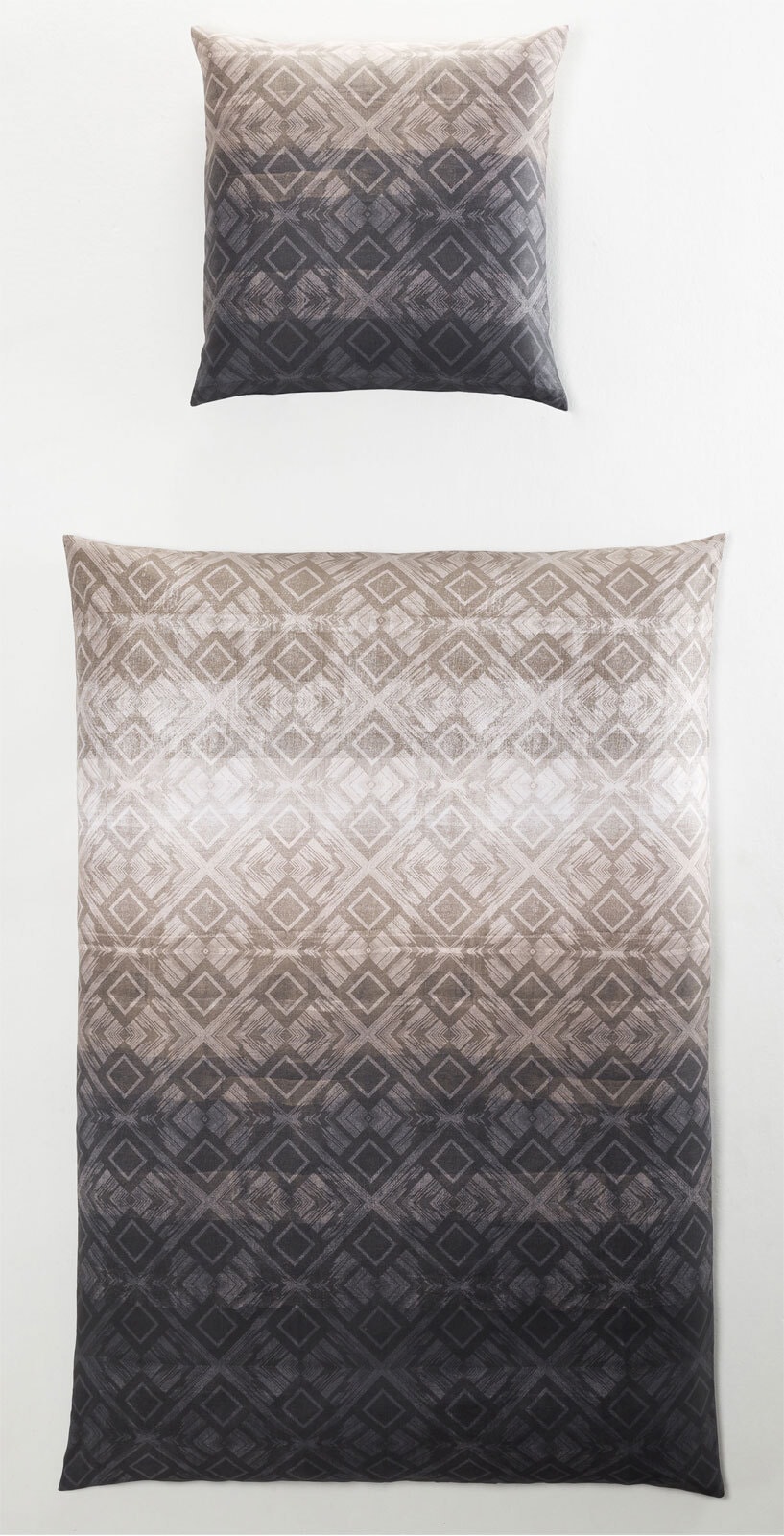 casaNOVA Satin-Bettwäsche TILDA 135 x 200 cm grau