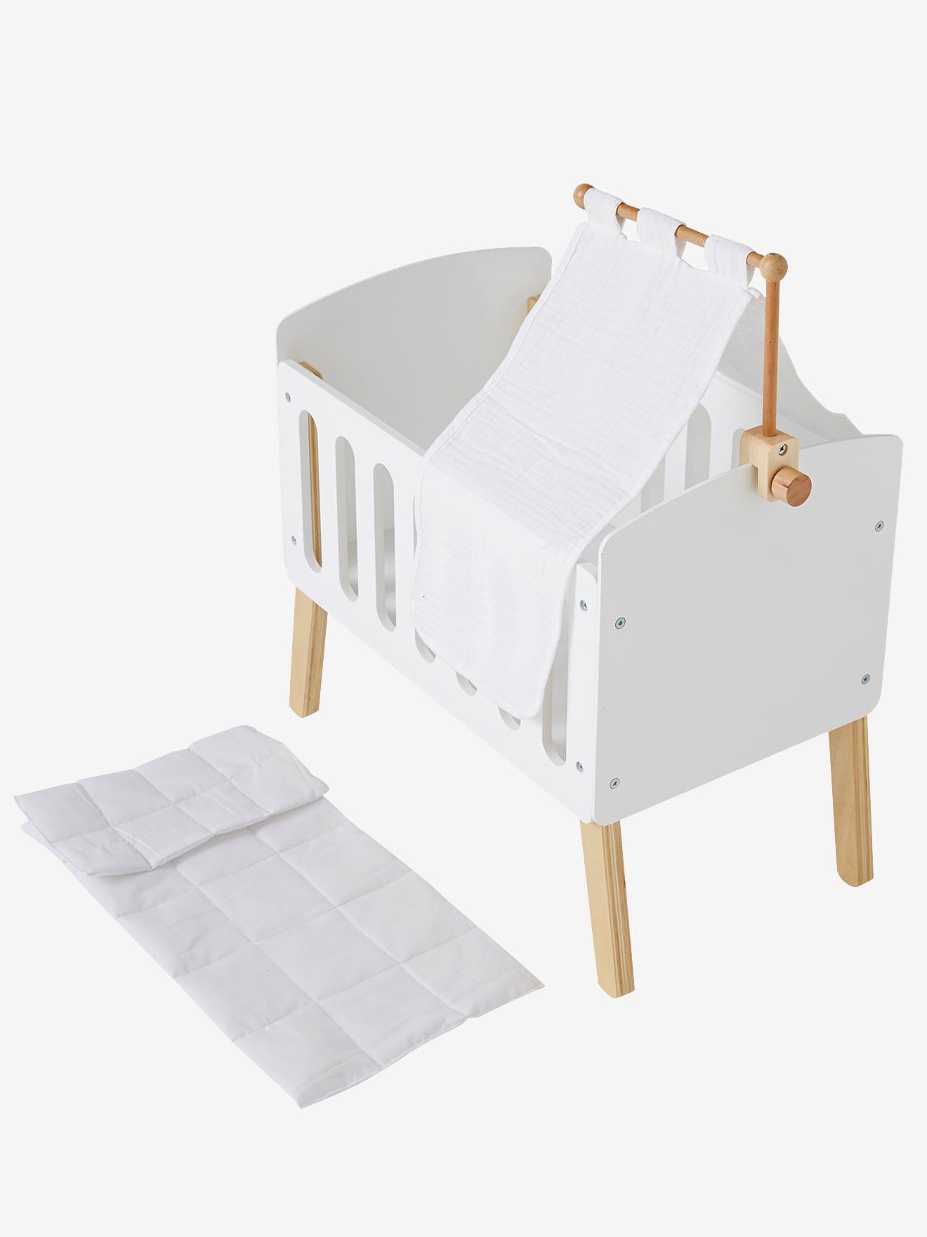 Dossel branco para berço de boneca