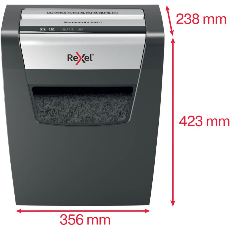 Destructeur Rexel Momentum X410 - coupe croisée