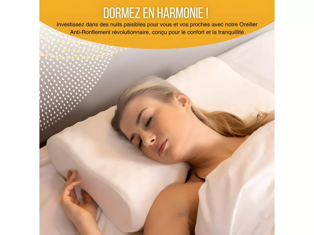 Oreiller Anti-Ronflement - Double Surface de Massage – 57x36x11 - INPHYSIO