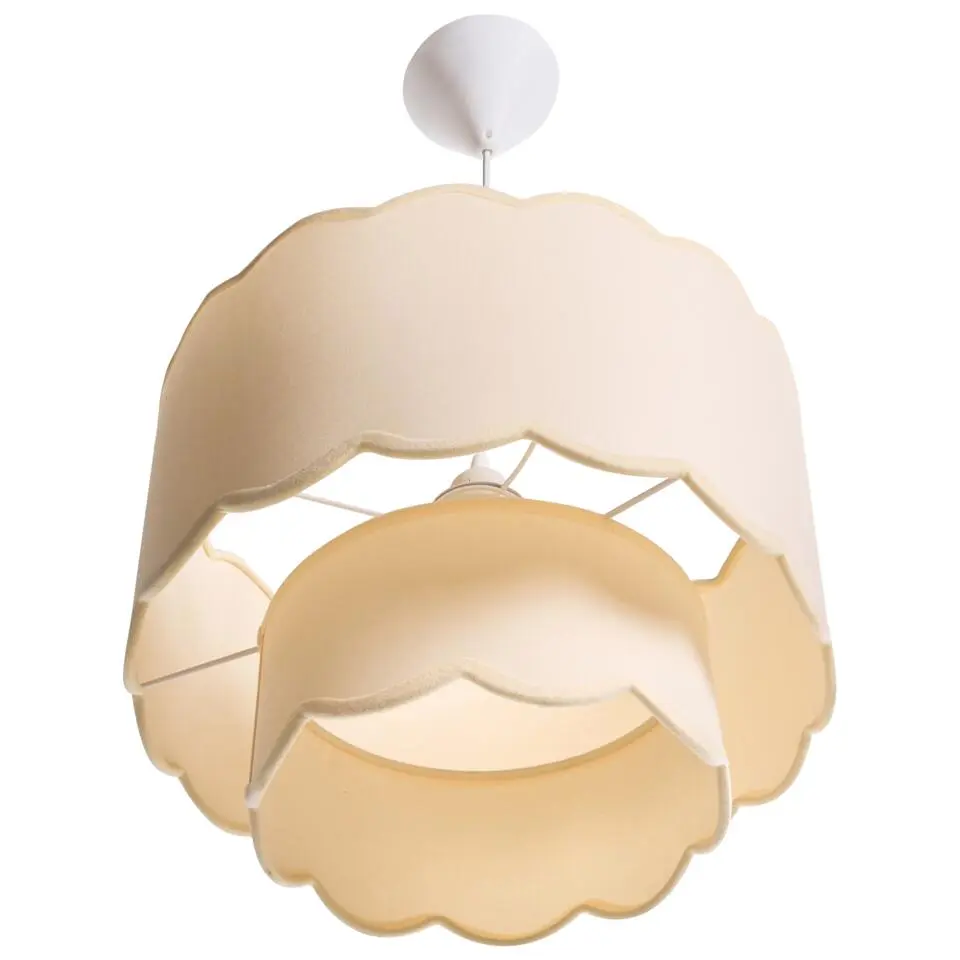 MECUMBURA - Hanglamp - Wit/Beige - Stof