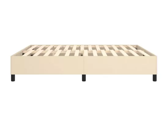 Sommier à lattes de lit Crème 180x200 cm Tissu