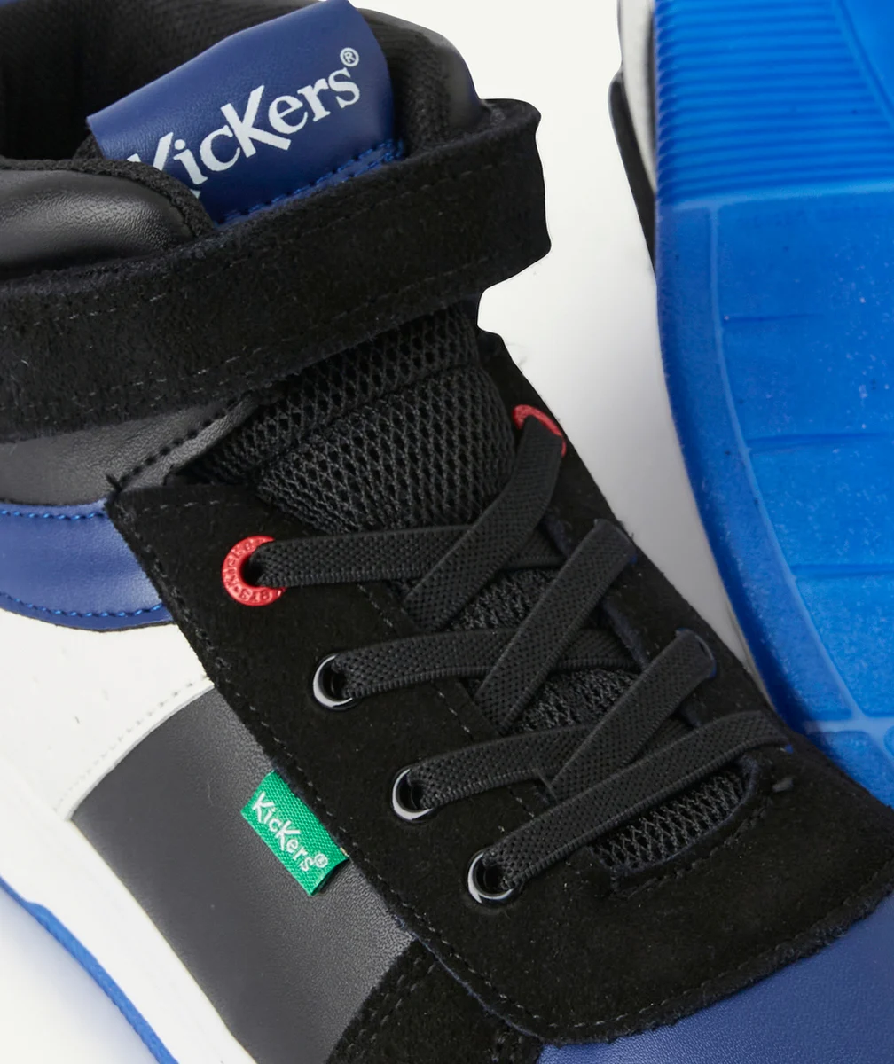 KICKERSBASKETS KICKALIEN GARÇON NOIR BLEU BLANC