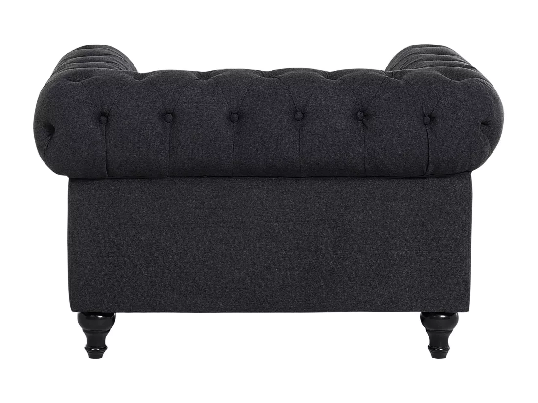 Fauteuil CHESTERFIELD Tissu Gris graphite