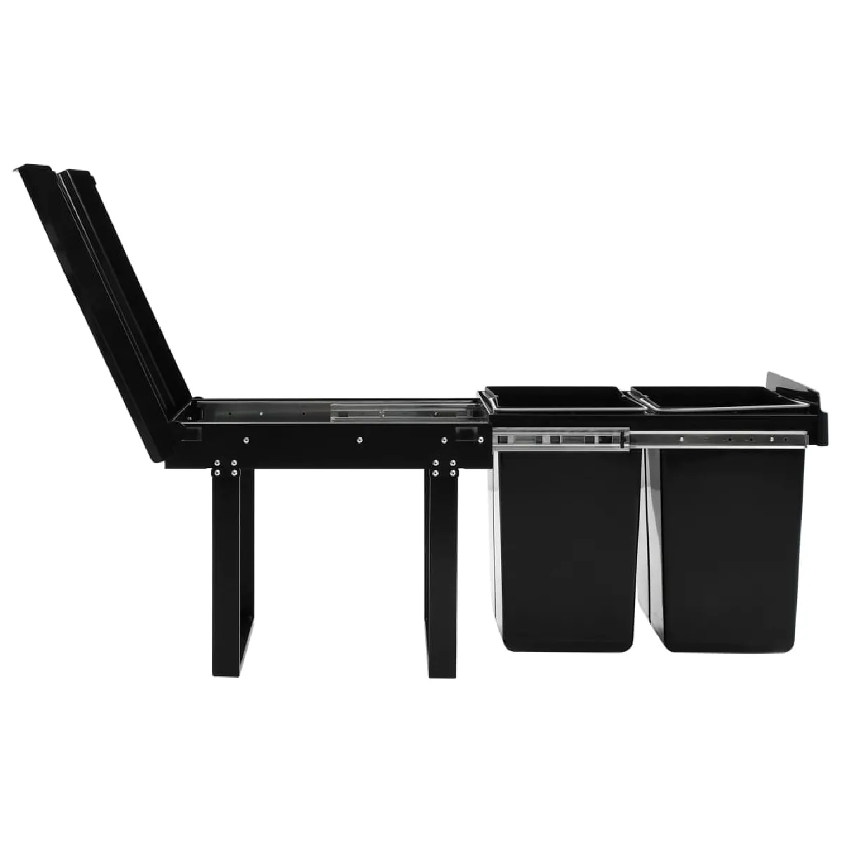 vidaXL Poubelle amovible cuisine 48 L