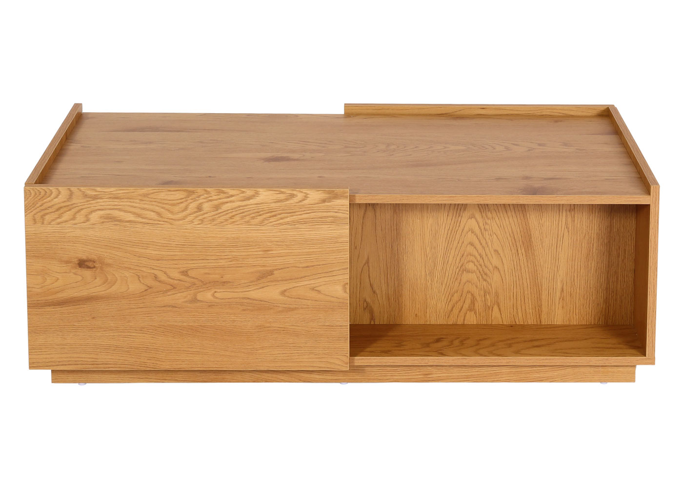 Couchtisch MCW-J78, Wohnzimmertisch Beistelltisch Sofatisch, Schublade, MDF 110x50x40cm ~ Eiche-Optik