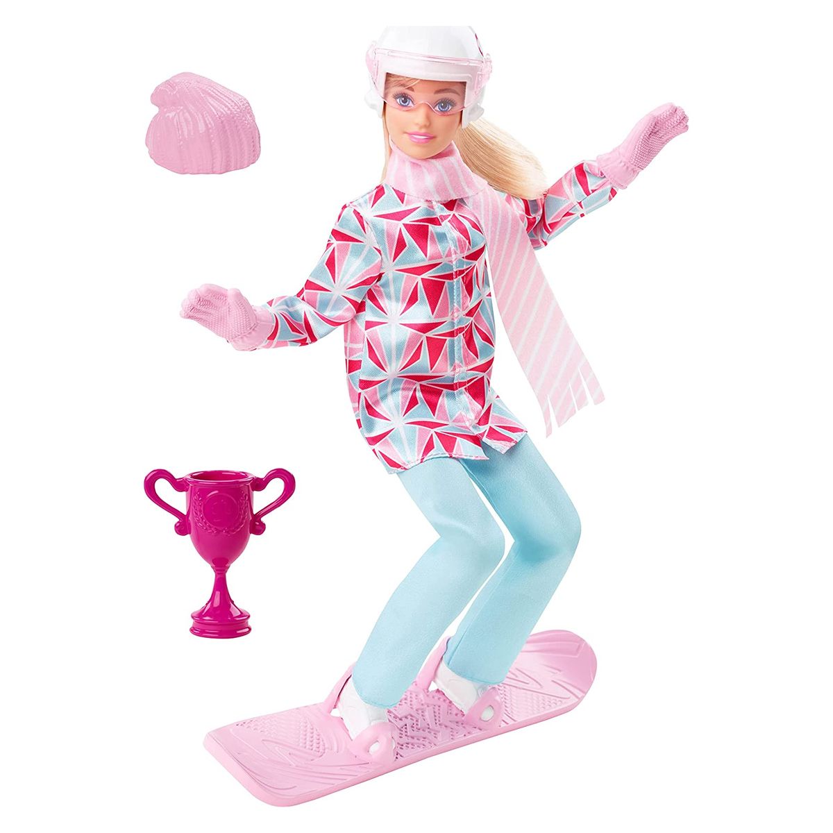 Mattel HCN32 - Barbie - You can be anything - Wintersport Puppe inkl. Zubehör, 30 cm, Spielset