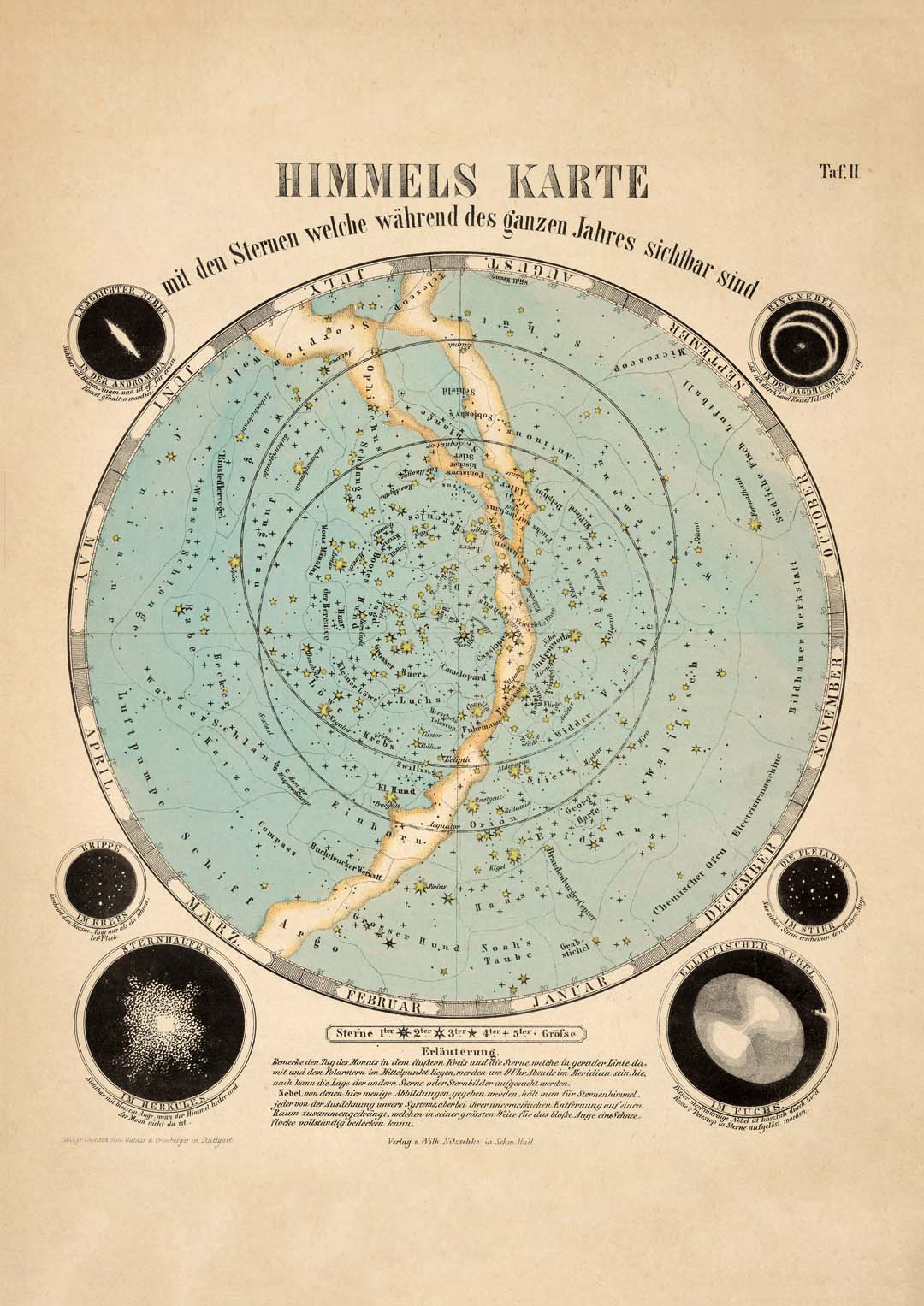 Karte der sichtbaren Sterne