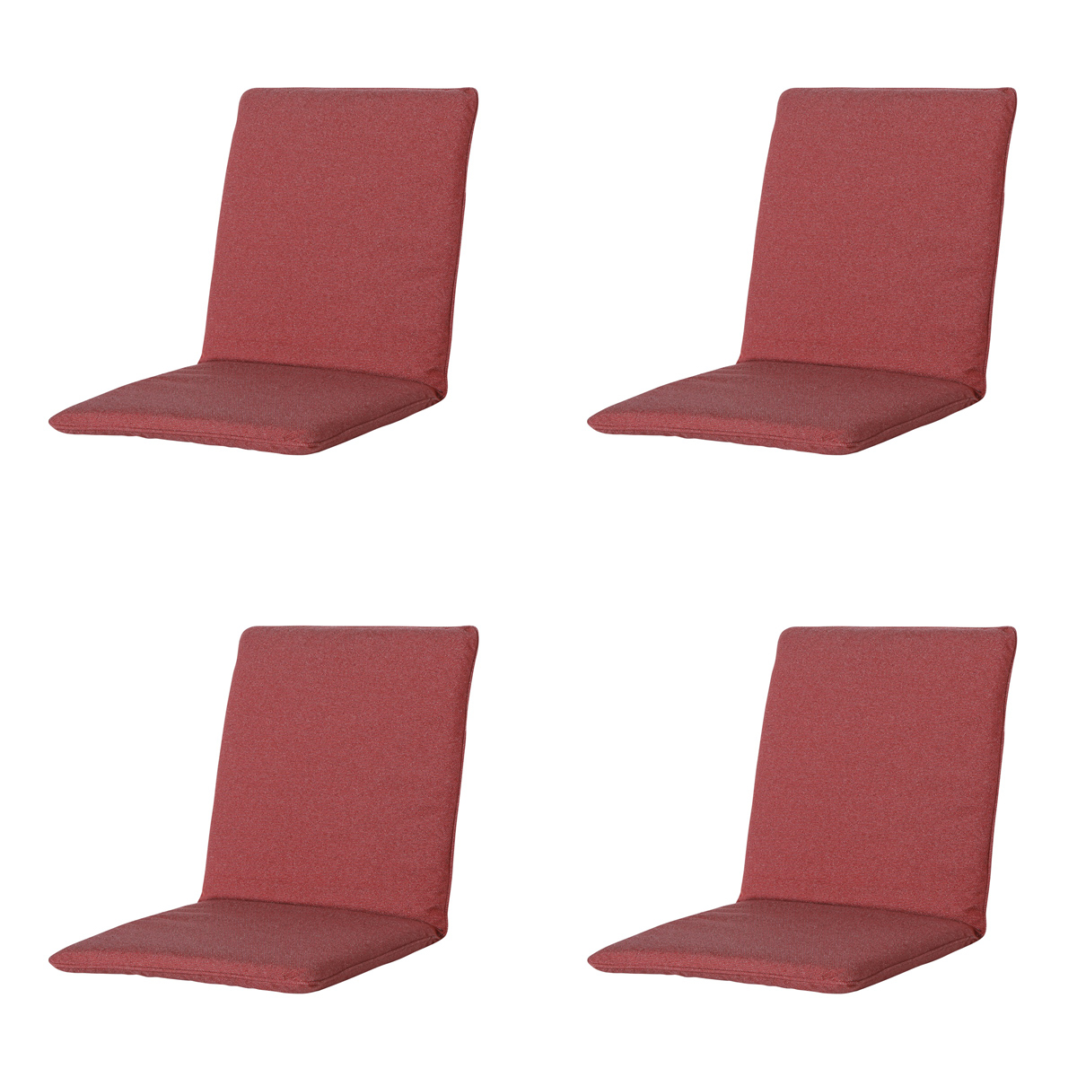 Madison Manchester red Stapelstoelkussen - Set van 4