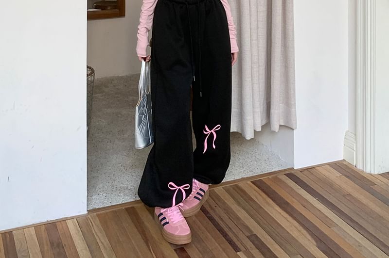 monroll - Harem-joggingbroek met trekkoord en strikprint