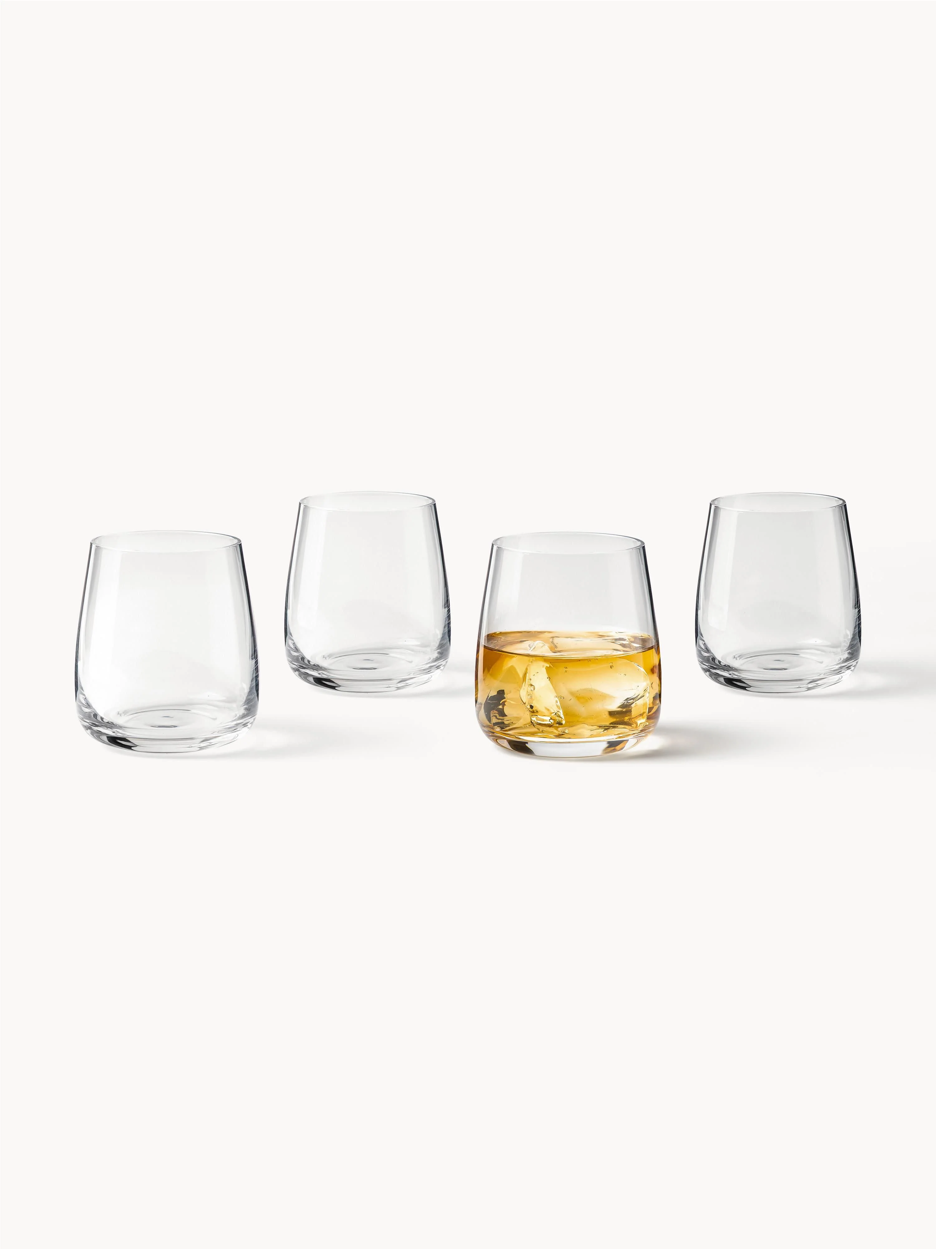 Mondgeblazen drinkglazen Ellery, 4-delig