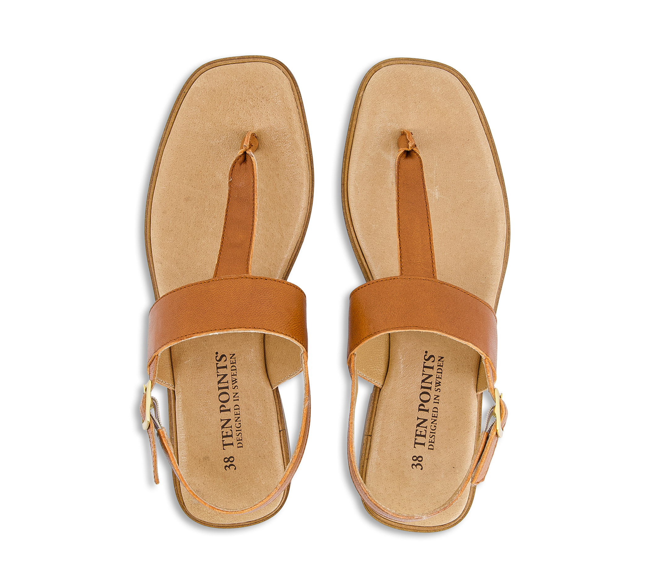 Ten Points Olivia - Riemchensandalen braun