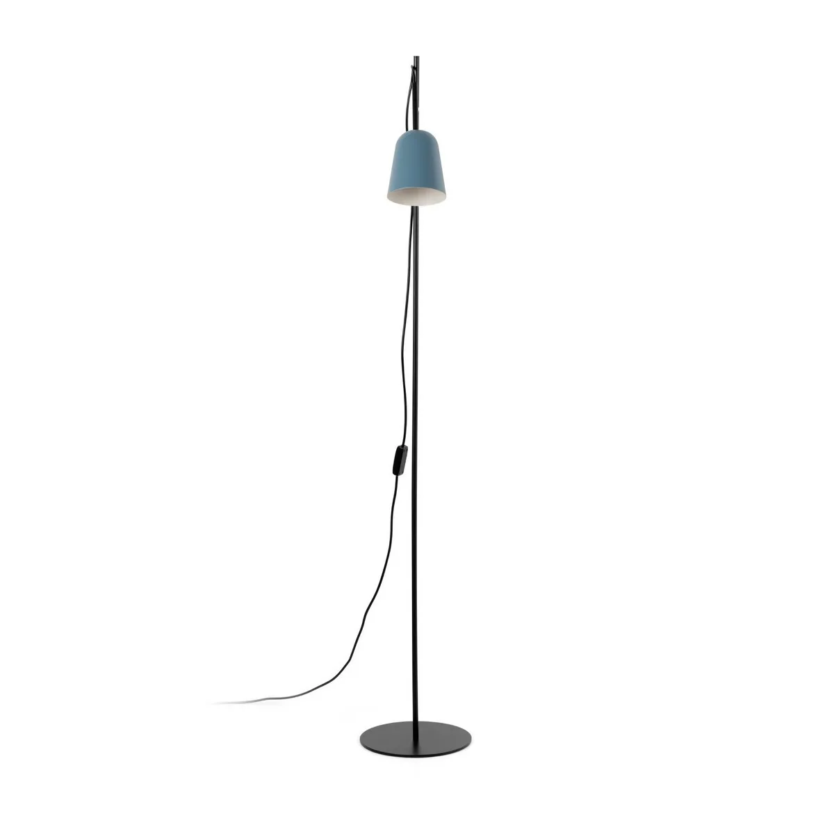 Faro Barcelona Lampadaire Task - Noir mat, Bleu