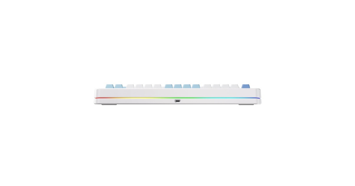 MCHOSEX75 V2 Blue Whale Sea Custom Mechanical, toetsenbord  (Wit/lichtblauw, US lay-out, SWK Whale Sea, 75%, RGB, Hot swap, Double-Shot PBT, draadloos / Bluetooth / USB-C)