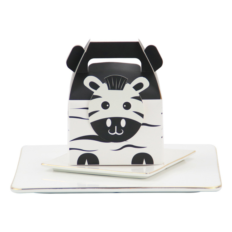 (6er Set) Papier Tüten Kinder Geschenktaschen Gift Box Geburtstags Mitbringsel - Tiere