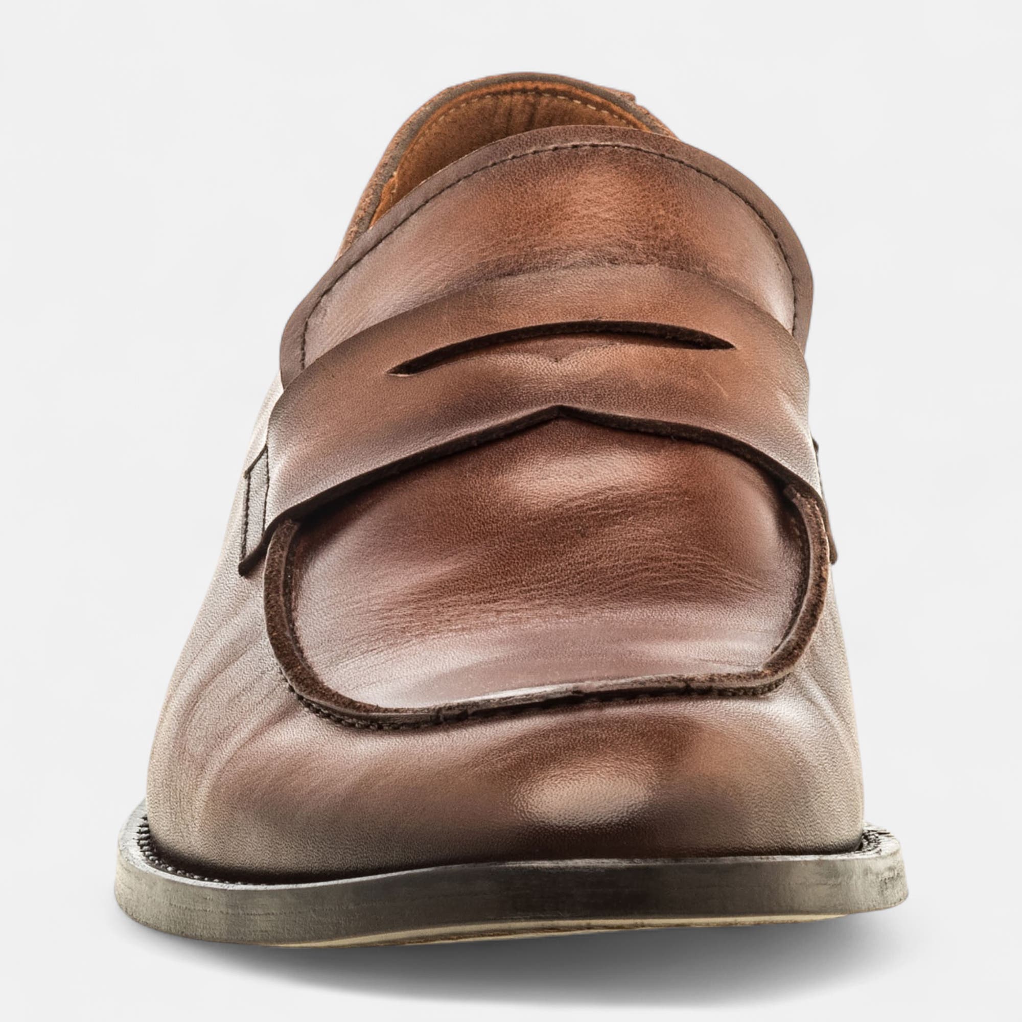Mocassins Homme en cuir cognac
