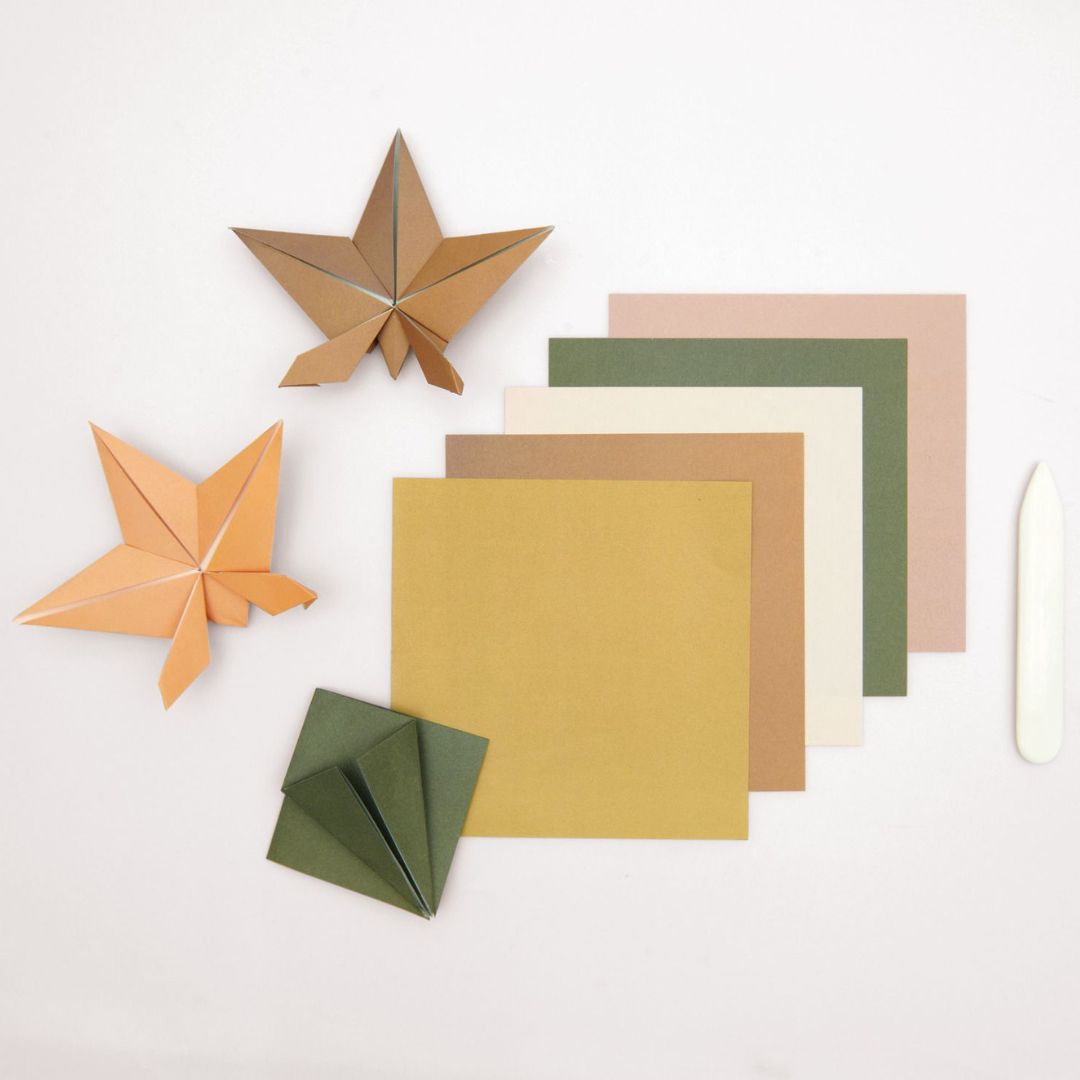 Vouwpapier origami duo color - earthy - 100st