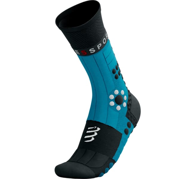 Chaussette running COMPRESSPORT PRO RACING SOCKS WINTER TRAIL MOSAIC BLUE/BLACK