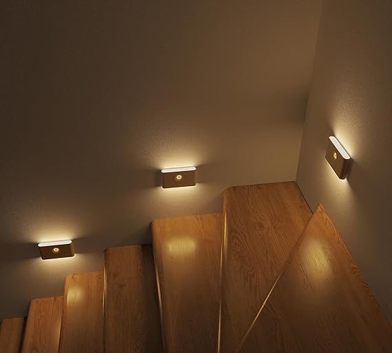 (100x55mm) LED Lampe Wandleuchte Magnetisches USB Nachtlicht Home Deko Beleuchtung mit Bewegungssensor - Weiss