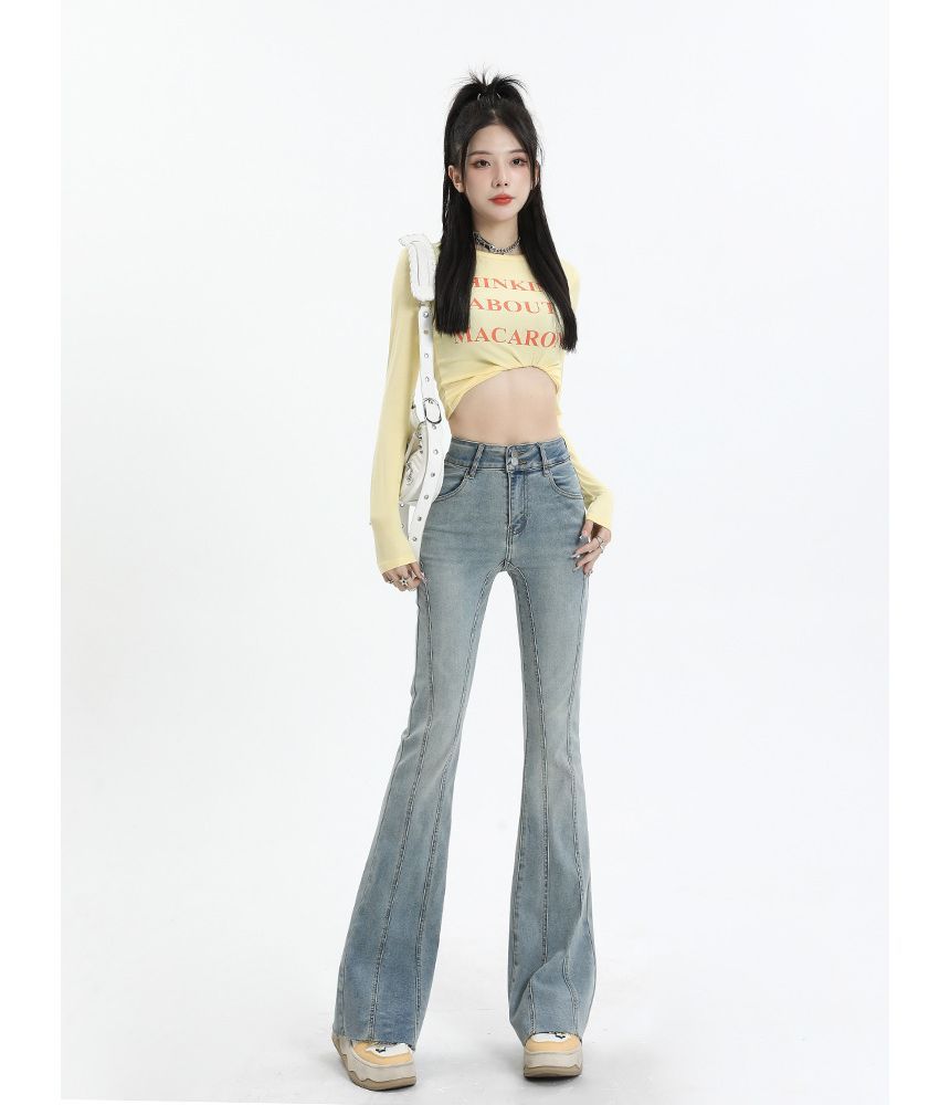 Denimot - High Rise Washed Panel Flared Jeans (diverse ontwerpen)