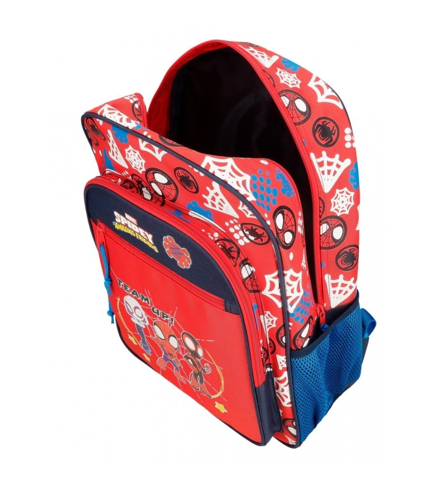 Joumma Bags Mochila Escolar Spidey e amigos 40cm vermelho