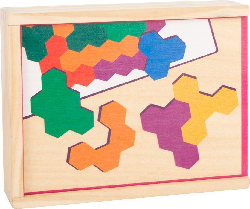 Lernspiel Holzpuzzle Hexagon