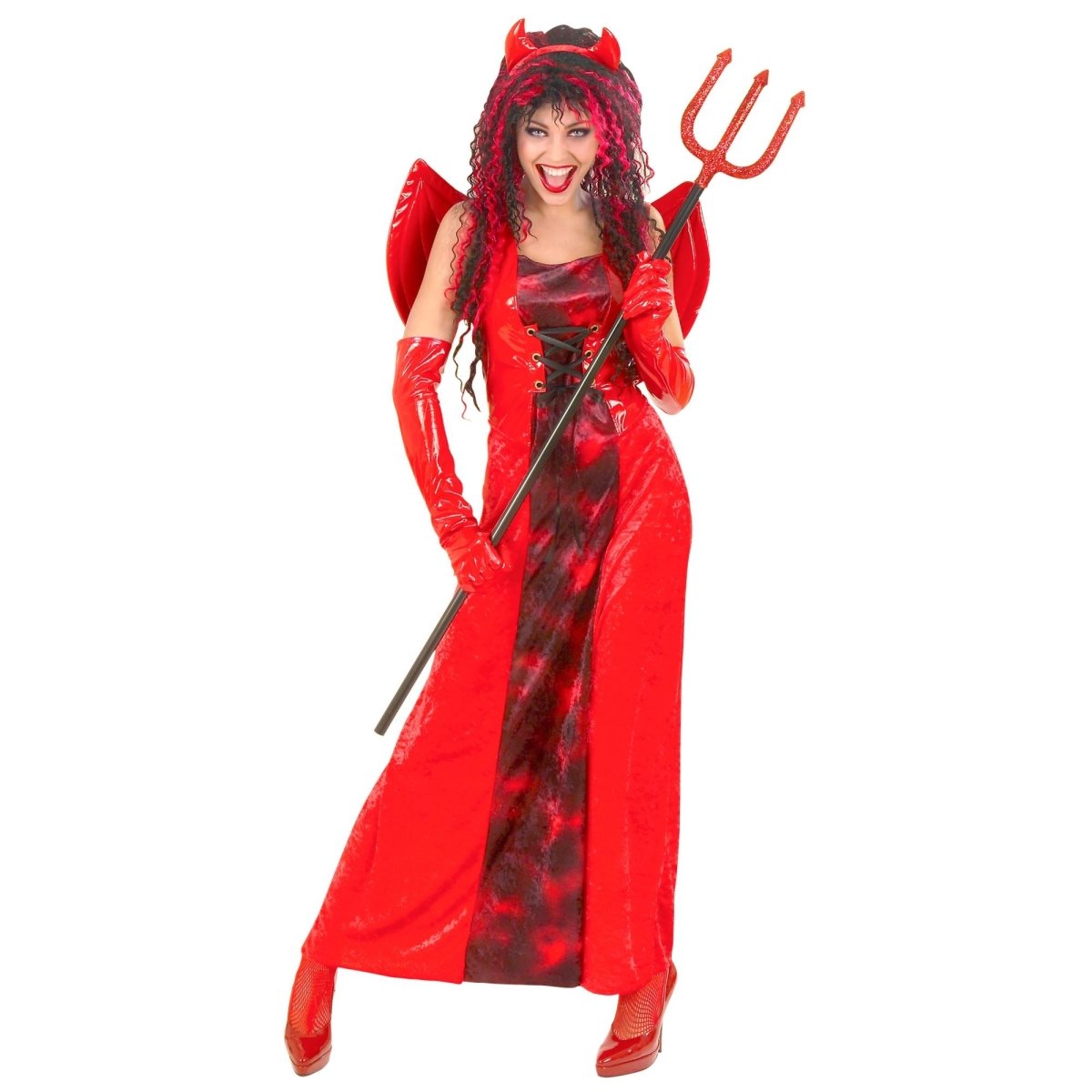 Halloween Jurk Rood Dames Duivelin 3 delig