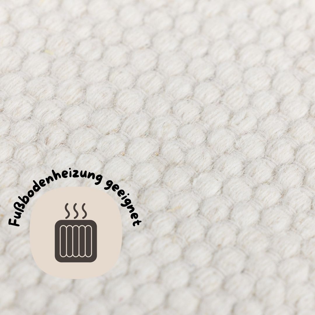 GOODproduct Wollteppich »Woolscape 1« rund 10 mm Höhe Wendeteppich, handgewebte Qualität, Uni, reine Wolle, Wohnzimmer