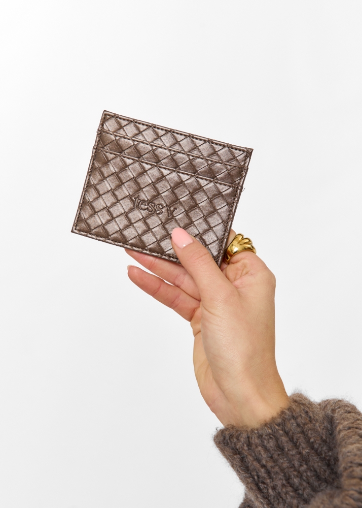 Tess V cardholder choco bruin