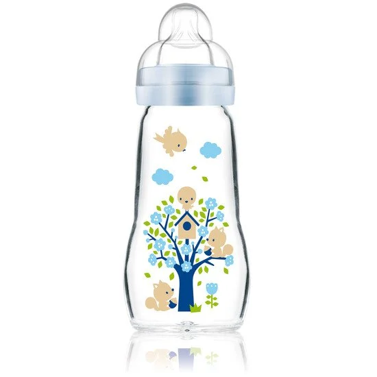 Biberon en verre   Bleu        260 ml   de               Mam