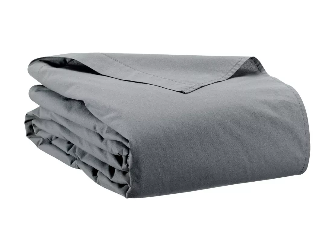 Drap plat Calita carbone 240 x 300 cm Vivaraise