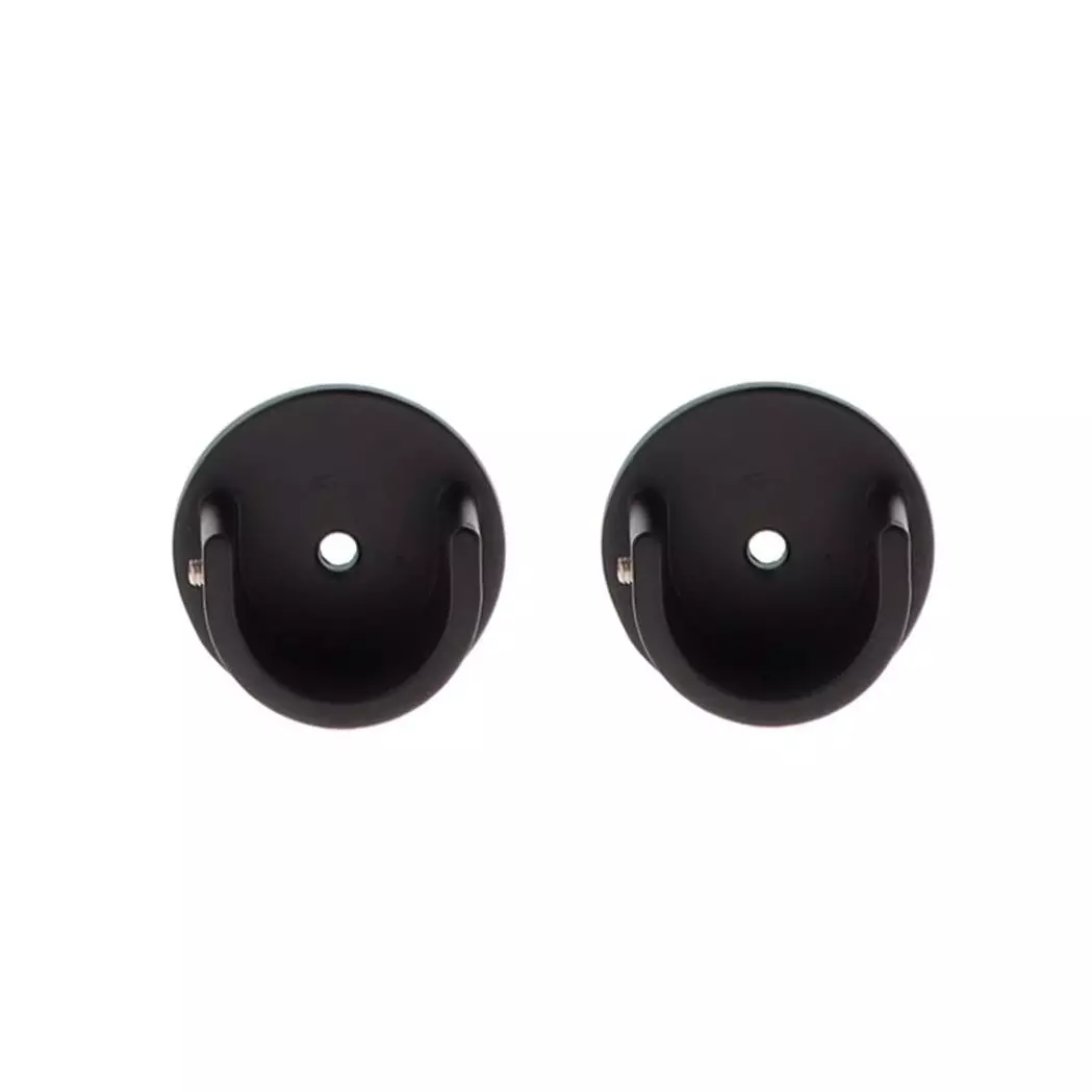 Lot de 2 naissances tringle rideau (D28 mm) Lino Noir mat
