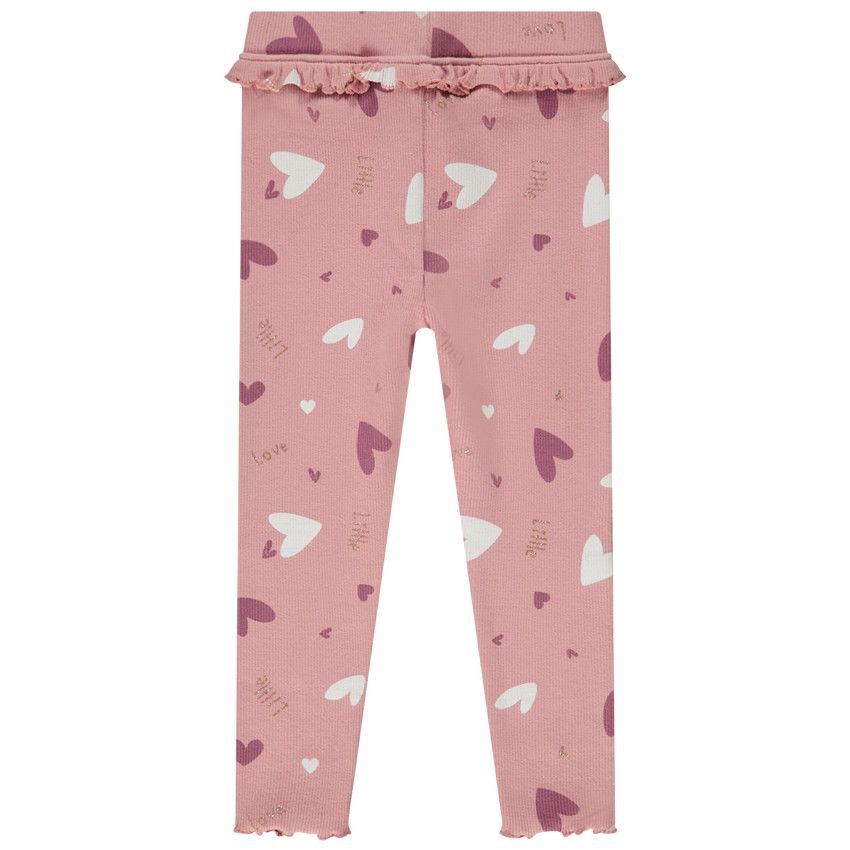 Caleçon côtelé imprimé fantaisie pour bébé fille - Multicolore