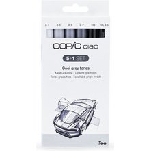 Kit de marqueurs ciao 5+1, couleurs grises