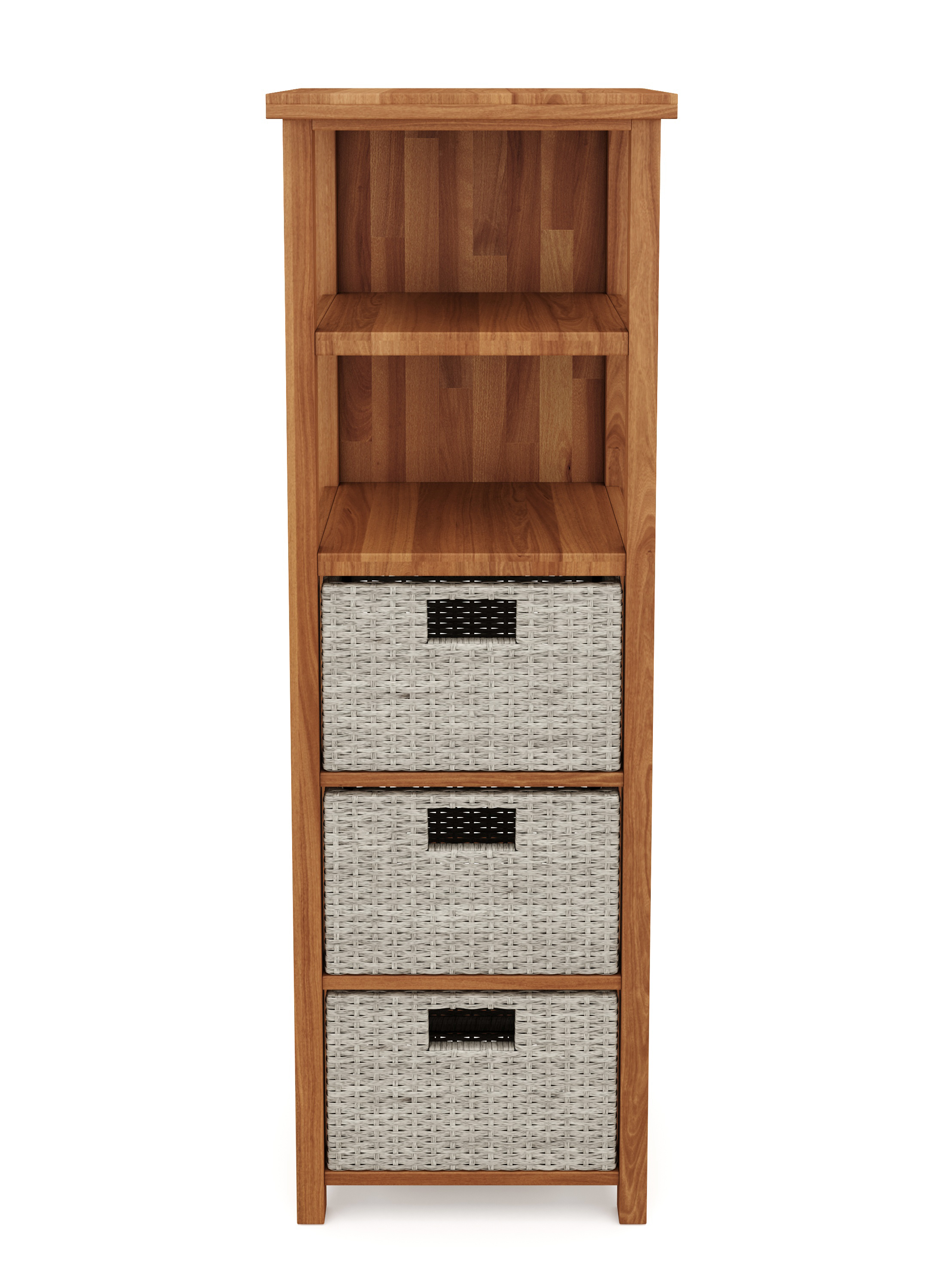 Regal Holz mit Korbschubladen TRIESTE