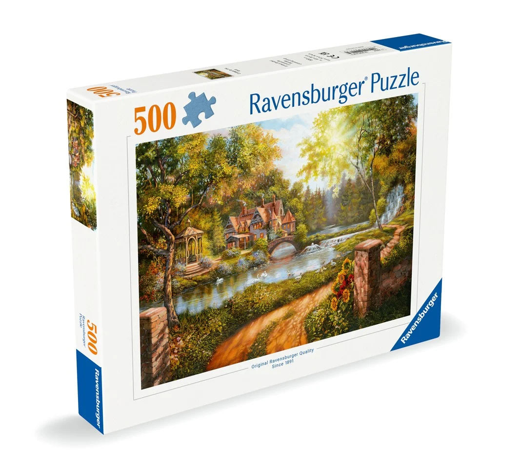 Ravensburger - Puslespil Cottage By The River 500 brikker