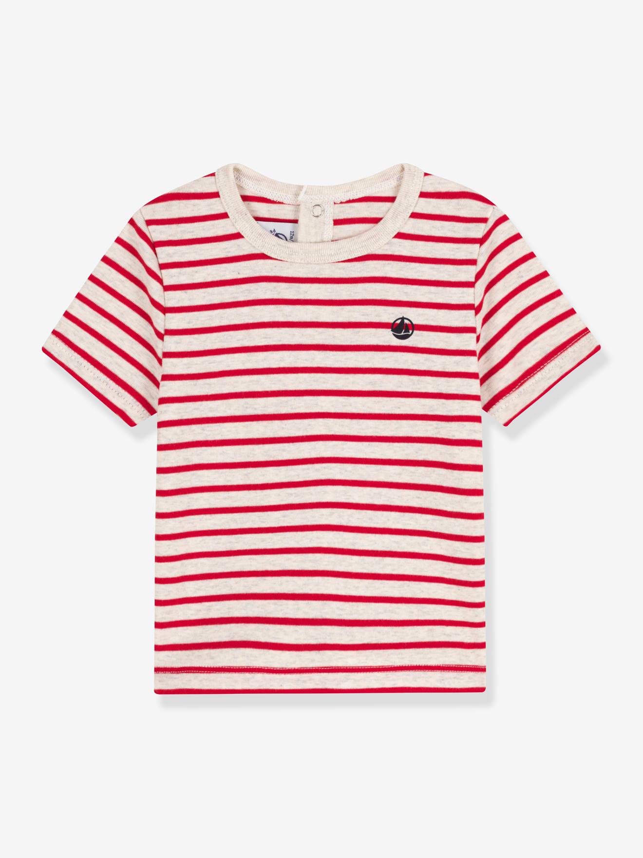 Camiseta PETIT BATEAU de manga curta em algodão orgânico, branca
