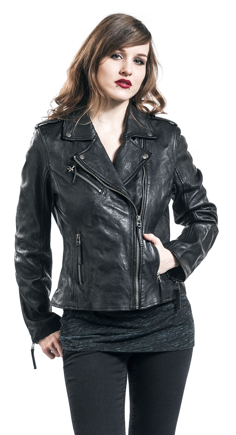 All Over The Road | Black Premium by EMP Veste en cuir