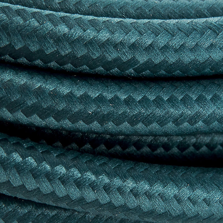 Câble en textile bleu Chacon 2m 2 x 0,75mm² HO3VVH2-F avec interrupteur