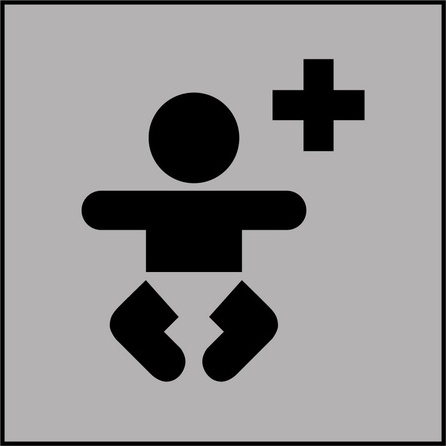 Panneau d'information - Centre médical pour enfants - ISO 7001 - Gravoply