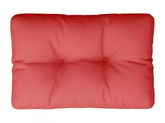 Coussin de palette rouge 50x40x12 cm tissu