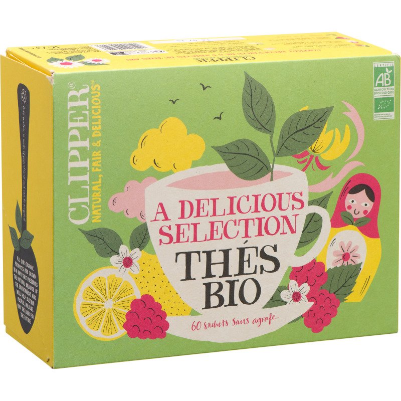 Thés Bio Découverte Clipper - Coffret de 60 sachets