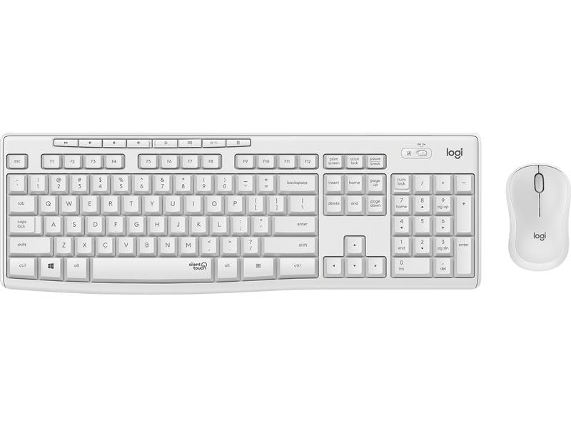 Logitech Tastatur-Maus-Set MK295 White CH-Layout Kabelloses Tastatur-Maus-Set