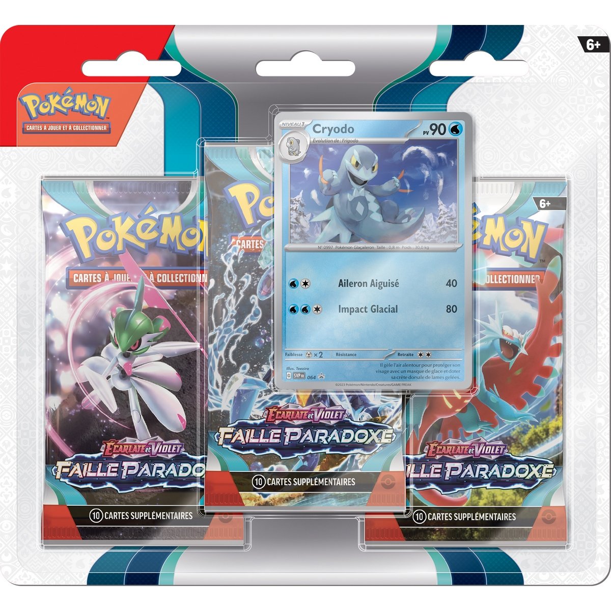 Pack de 3 boosters Pokémon Ecarlate et Violet Faille Paradoxe