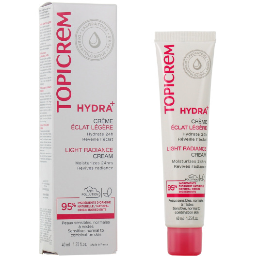 Crème visage hydratante éclat Hydra+ Topicrem - Formule riche