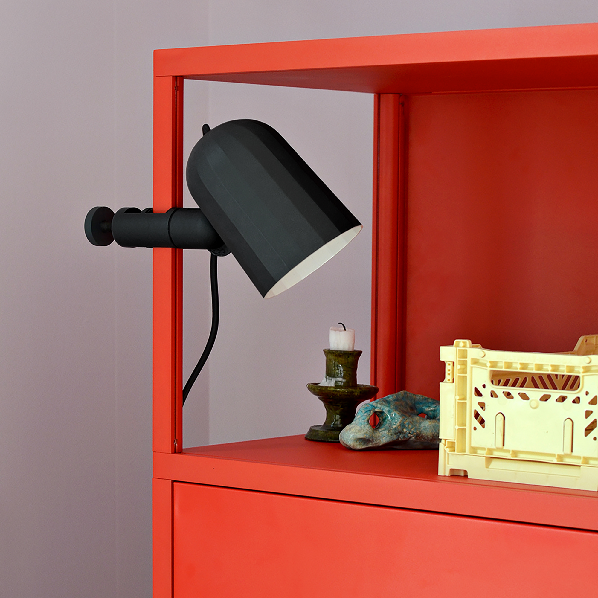 Klemlamp Noc dark grey