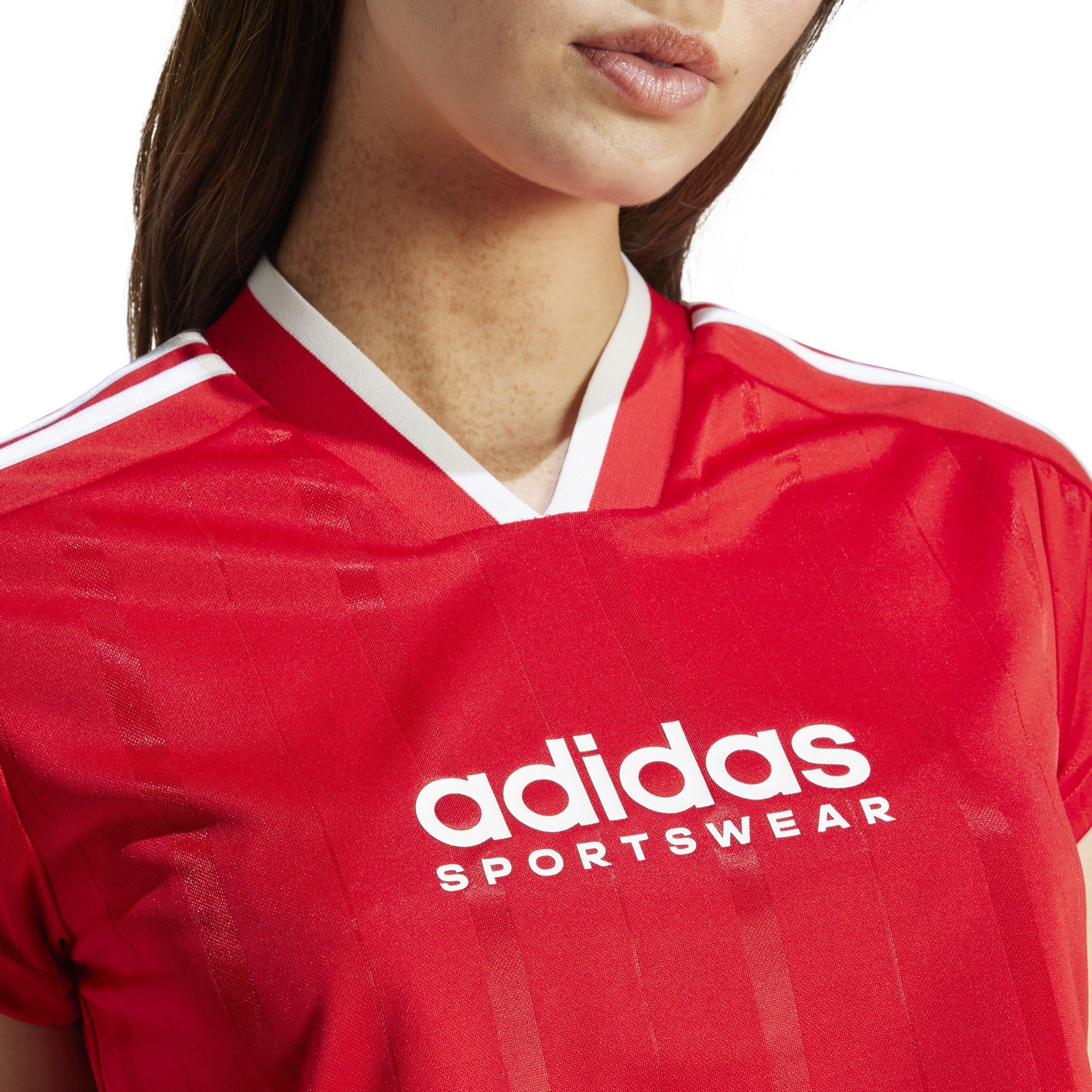 adidas House of Tiro Nations Pack Cut 3 Stripes Crop Jersey Womens